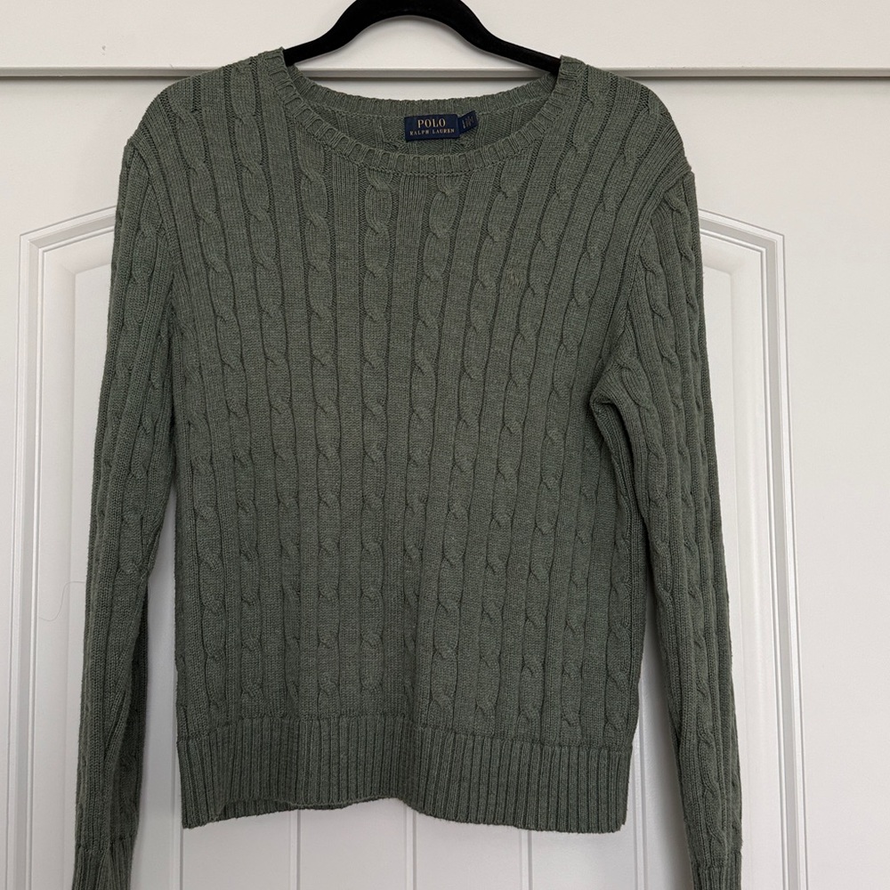 Ralph Lauren Sage Cable Knit Sweater